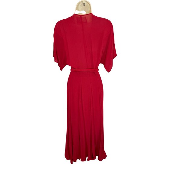 Reformation RED Winslow Wrap Dress - Size XS - Picture 3 of 7